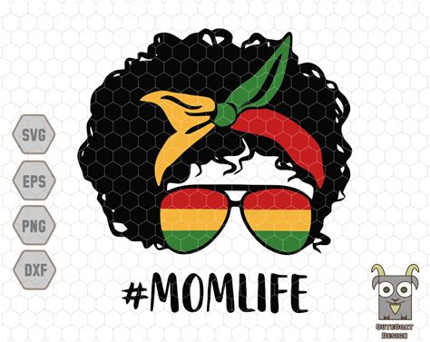 Mom Life Junteenth Svg Black Mother Svg Black Queen Svg Afro Woman