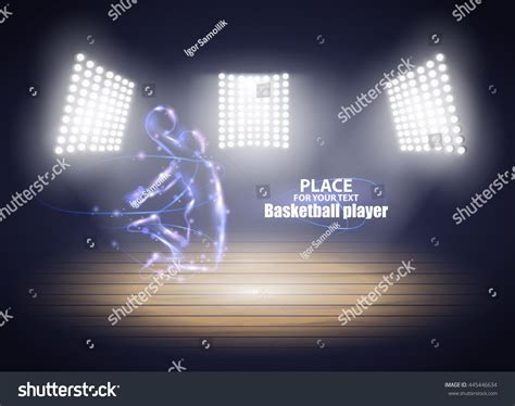 Stadium Lights Three Spotlights On Basketball Stock Vector (Royalty Free) 445446634 | Shutterstock