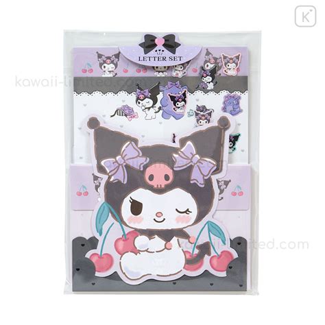 Japan Sanrio Original Character Shaped Letter Set Kuromi Kawaii Limited