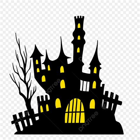 Evil Castle Silhouette PNG Images, Halloween Castle Silhouette Evil ...