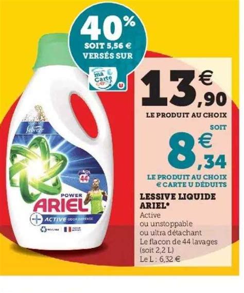 Promo Lessive Liquide Ariel Chez Hyper U ICatalogue Fr