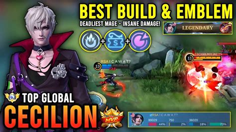 Deadliest Mage Cecilion Best Build And Emblem 2023 Top Global