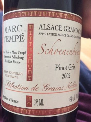 Anne Marie et Marc Tempé Sélection de Grains Nobles Pinot Gris Alsace