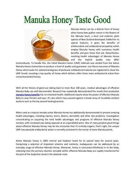 Manuka Honey Benefits