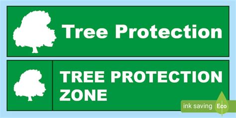 Free Tree Protection Signage Banner Signs Twinkl