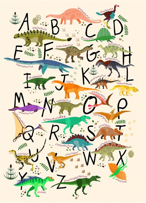 Aprendendo Alfabetos Com Dinossauros Abc Dinosaurs Ilustração