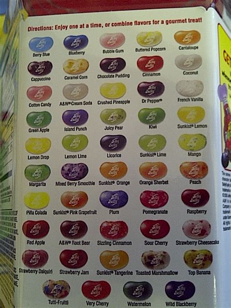 Jelly Belly 49 Flavor Key 49 Jelly Belly Flavors Flickr