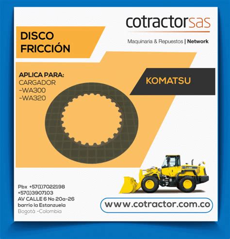 Disco Fricci N Ref Komatsu Cotractor Co