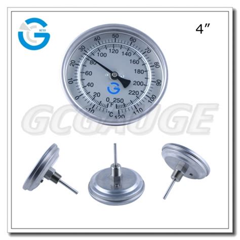 Inch Stainless Steel Back Connection Outdoor Bimetallic Thermometers