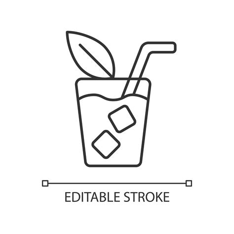 Iced Tea Linear Icon Vector Art At Vecteezy