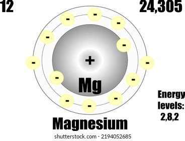 Beryllium Atom Mass Energy Levels Stock Vector Royalty Free