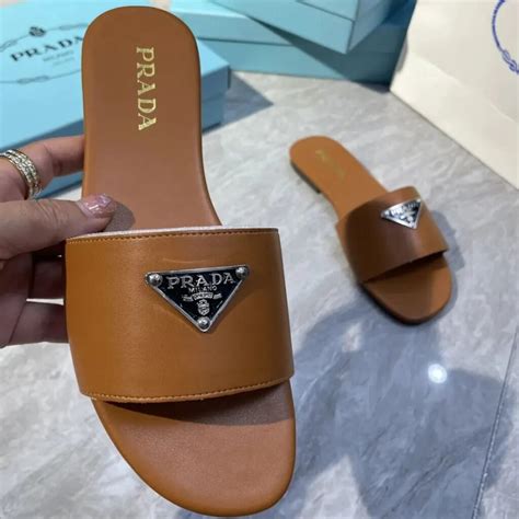 Replica Prada Logo Premium Slide Sandal