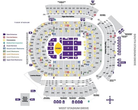 Tiger Stadium Seating Chart with Rows and Seat Numbers, Tickets Price ...