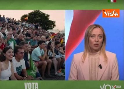 Meloni Interviene Al Comizio E Tira La Volata A Vox Governerete La