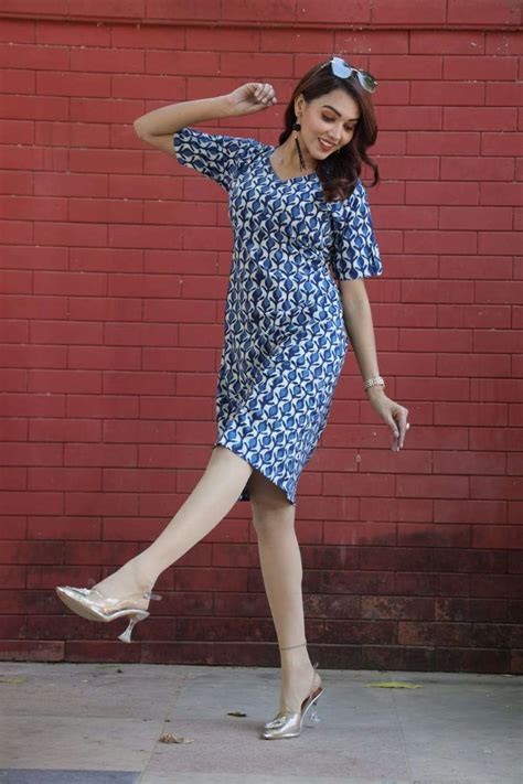 BAGRU HAND PRINTED LONG ONE PIECE ALINE KURTI