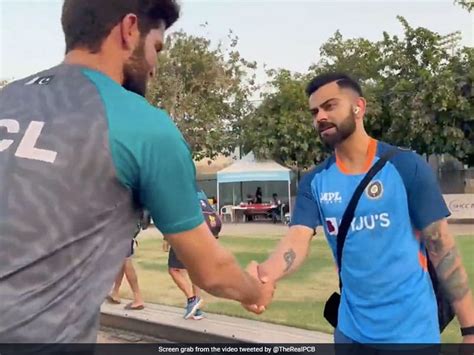 Virat Kohli Meets Shaheen Afridi Inquires About His Injury Watch