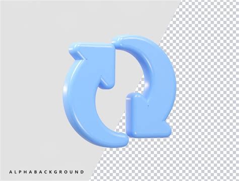 Premium Psd Refresh Icon D Rendering Vector Element