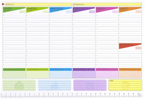 Planner Settimanale Da Tavolo X Italiano Daily Planner