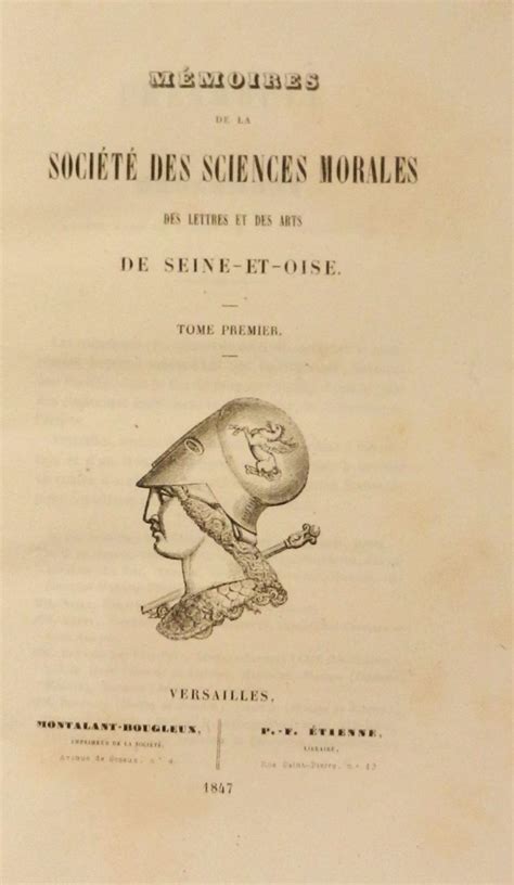 Mémoires de la Société des sciences morales des lettres et des arts de