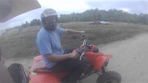 Racing A Honda 400 Ex On My Sons 200 Cc Blaster Youtube