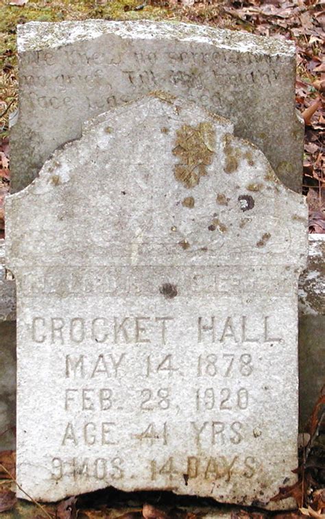 Crocket Hall 1878 1920 Find A Grave Memorial