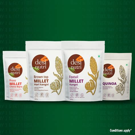 Desi Nutri Multi Millet Buy 3 And Get 1 Free Buy Proso Browntop