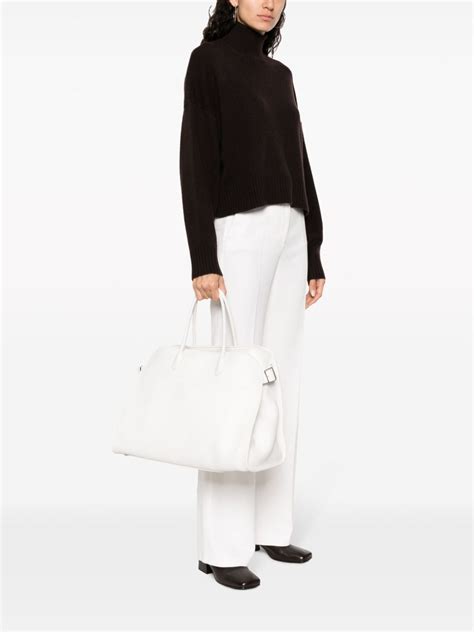 The Row Margaux 15 Leather Tote Bag Farfetch