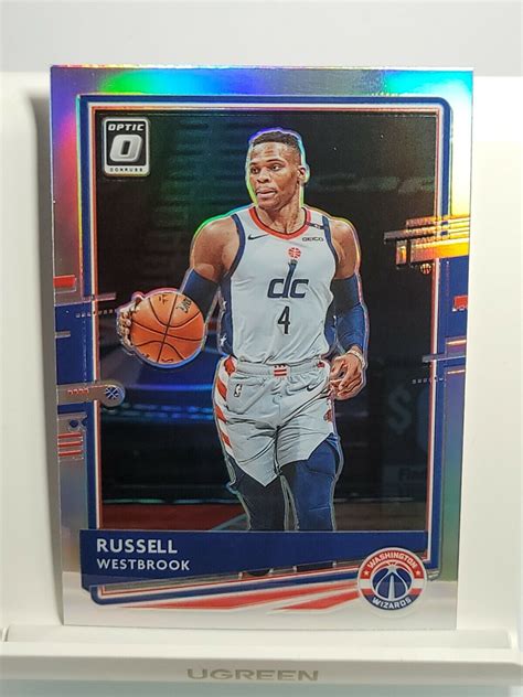 Donruss Optic Russell Westbrook Card Silver Prizm Wizards