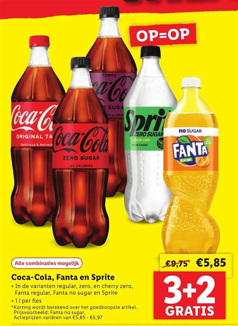 Coca Cola Fanta En Sprite L Aanbieding Bij Lidl