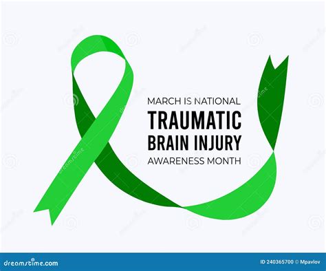 National Traumatic Brain Injury Awareness Month Vector Illustration On