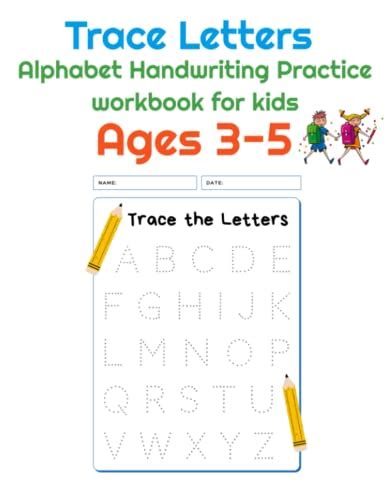 Trace Letters Ages 3 5 Abc Print Handwriting Booktrace Letters And Numbers Workbooktrace