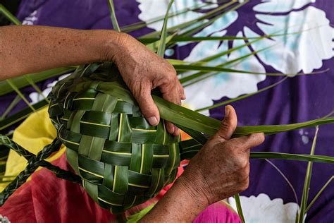 Traditional Weaving With Pandanus Leaves License Image 71355072