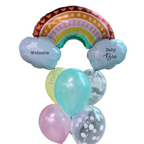 37 Large Customised Foil Rainbow Balloon Bouquet Whyzee