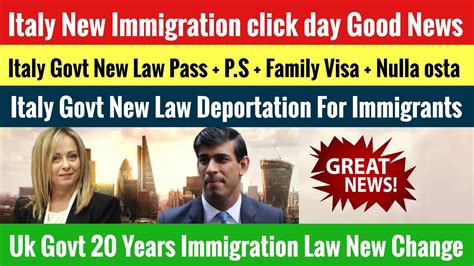 New Italy Govt Immigration Open Click Day Good News Citizenship New