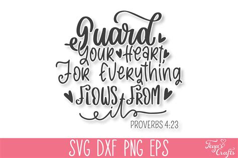 Guard Your Heart Svg Bible Verse Svg Christian Svg Etsy India