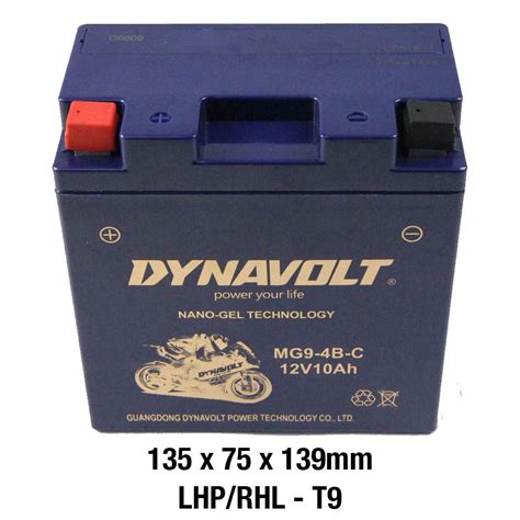 Dynavolt Nano Gel Battery MG9 4B C AGM 12V 9Ah Trooper Lu