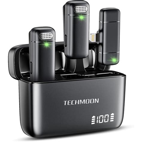 Set Microfoane Lavaliera Profesionala Techmoon Wireless Plug And