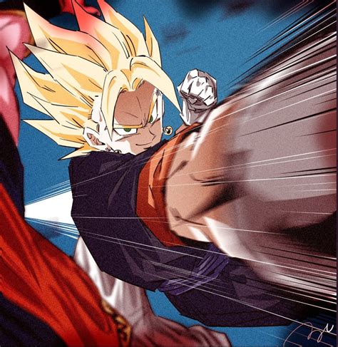 Dragon Ball Z Some Fan Art Shows The Fight With Vegetto As Seen By