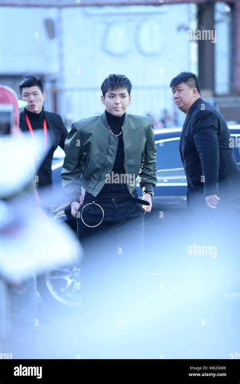 Chinese actor Kris Wu Yifan arrives on the red carpet for the premiere ...