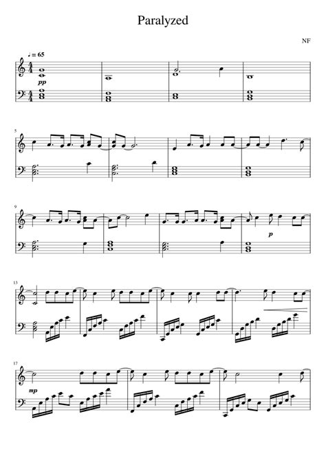 Paralyzed - NF Sheet music for Piano (Solo) | Musescore.com