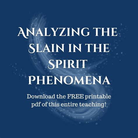 Analyzing the Slain in the Spirit Phenomena