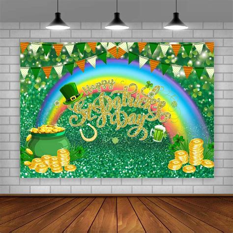 Amazon Happy St Patrick S Day Backdrop Spring Irish Green Lucky