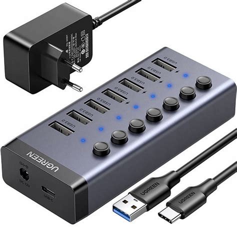 UGREEN HUB USB AKTYWNY 7x USB 3 0 Zasilacz 12V 2A Sklep Opinie Cena