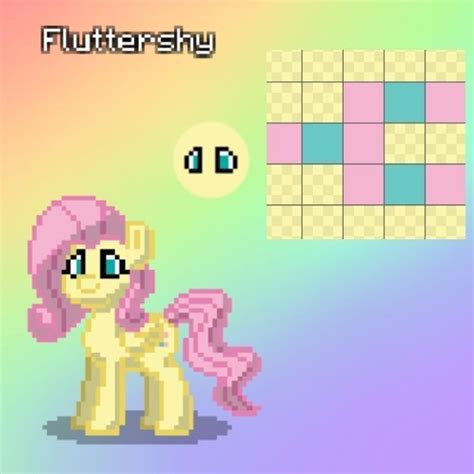 Pony Town Fluttershy Color Guide Pony Fluttershy Mlp Pony