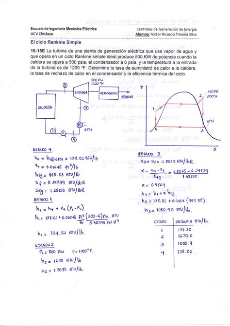 380773790 Ejercicios Ciclo Rankine Escuela de Ingeniería Mecánica