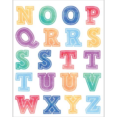 Watercolor Alphabet Stickers Tcr8196 Teacher Created Resources