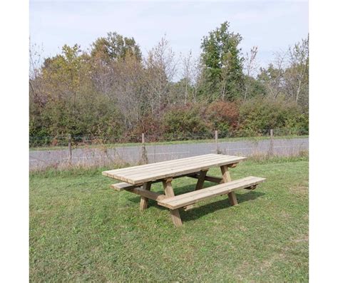 Table Bancs Pique Nique PMR En Bois Longueur 2 30m