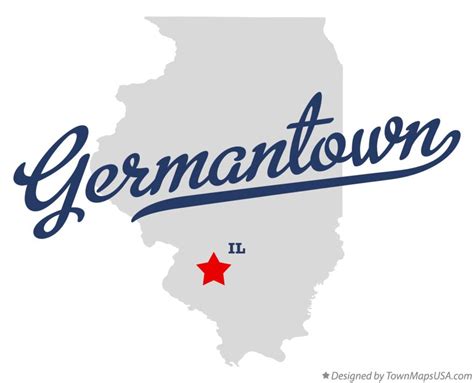 Map of Germantown, IL, Illinois