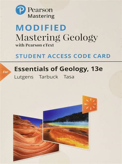 Modified Mastering Geology With Pearson Etext Standalone Access Card