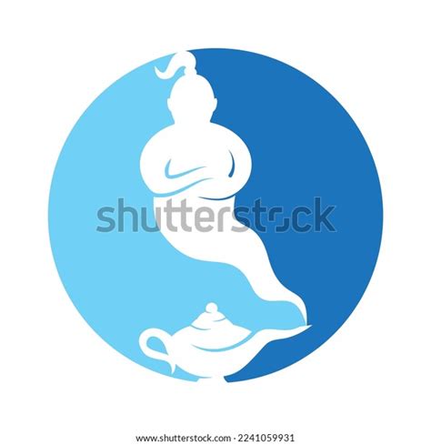 Genie Lamp Logo Designs Vector Genie Stock Vector Royalty Free